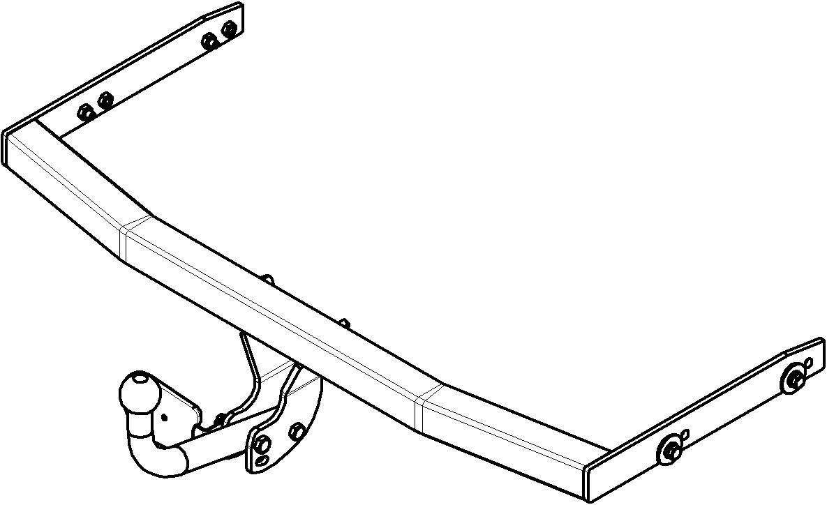 Фаркоп Avtos на SKODA OCTAVIA, ESTATE, TOUR (1996-2004, 1998-2002, 2000-2011)(паспорт и сертификат в комплекте)(без электрики)SK 04 (90x20x16)