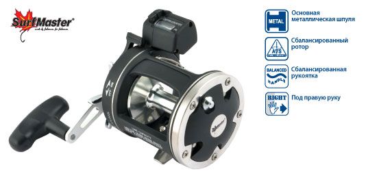 Катушка мульт. Surf Master Atlantic ATL 600 4bb R со счётчиком