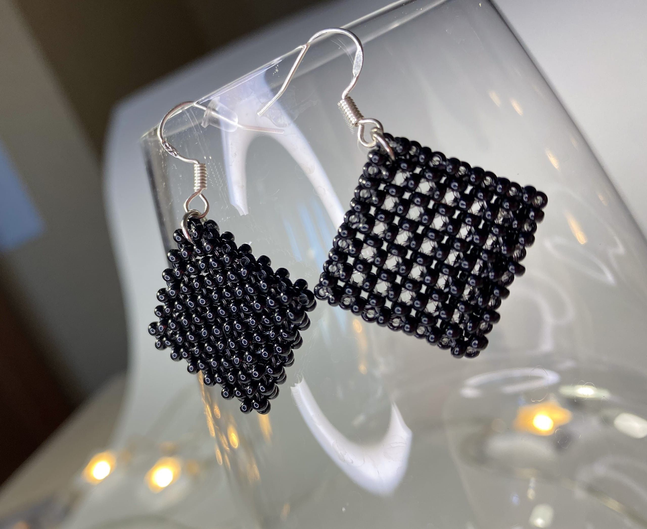 Серьги из бисера мастер класс
