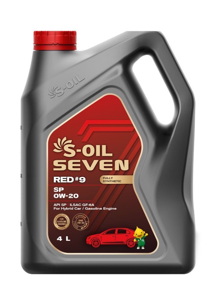 S-OILSEVENRED#9SP0W-20,Масломоторное,Синтетическое,4л