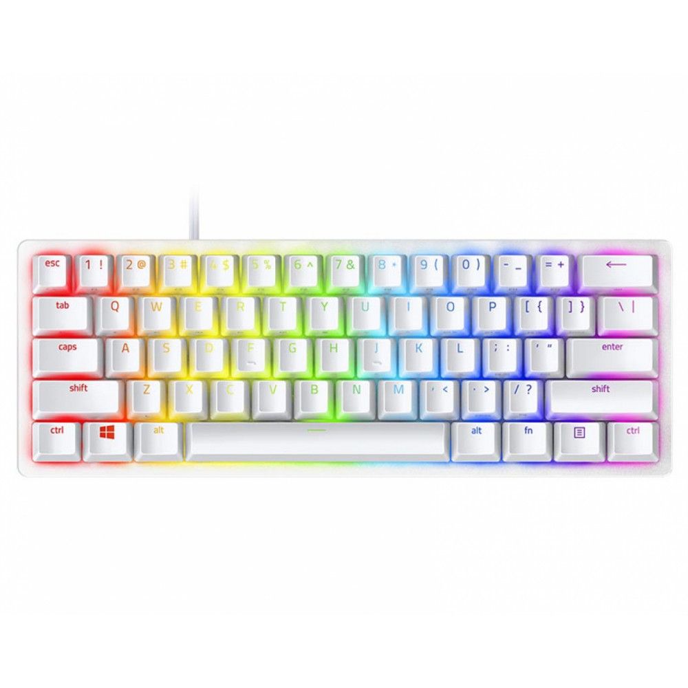 RazerИгроваяклавиатурапроводнаяHuntsmanMini,(LinearOpticalRed),Русскаяраскладка,белый