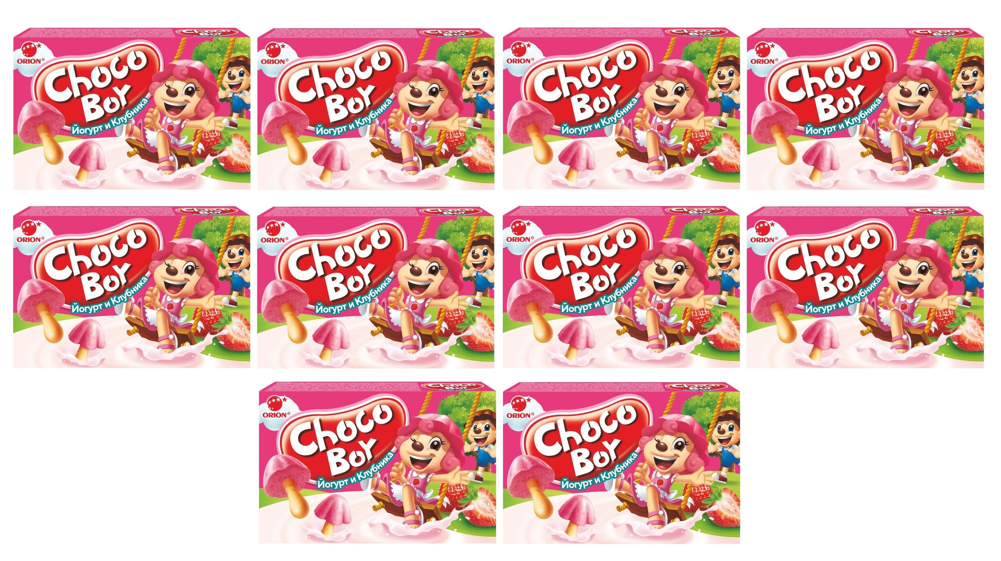 Печенье choco break 180 г фото Печенье ORION CHOCO BOY Йогурт и Клубника, орион чоко бой, перекус для детей в ш