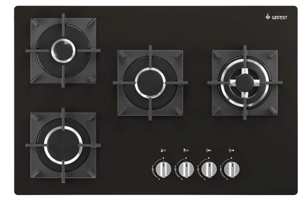 Газовые панели встраиваемые для кухни 3 конфорки гефест
