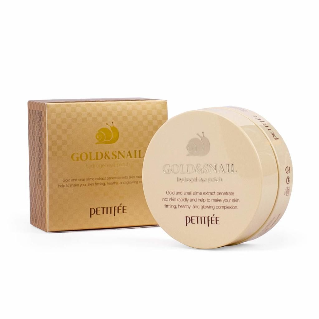 Snail gold патчи. Petitfee Gold & Snail Hydrogel Eye Patch, 60pcs. Petitfee набор гидрогелевых патчей для век золото Gold Hydrogel Eye Patch, 60 шт. Гидрогелевая маска для лица с муцином улитки Petitfee Gold & Snail Hydrogel Mask Pack. Патчи Голд Снейл