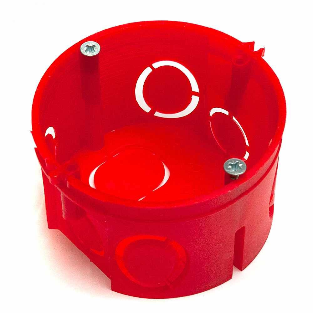 Подрозетник (скрытый монтаж) промрукав 80-0501c 68 42 мм красный. Коробка установочная подрозетник. Коробка установочная 70х40 для бетона tyco. С метал. Коробка установочная подрозетник.