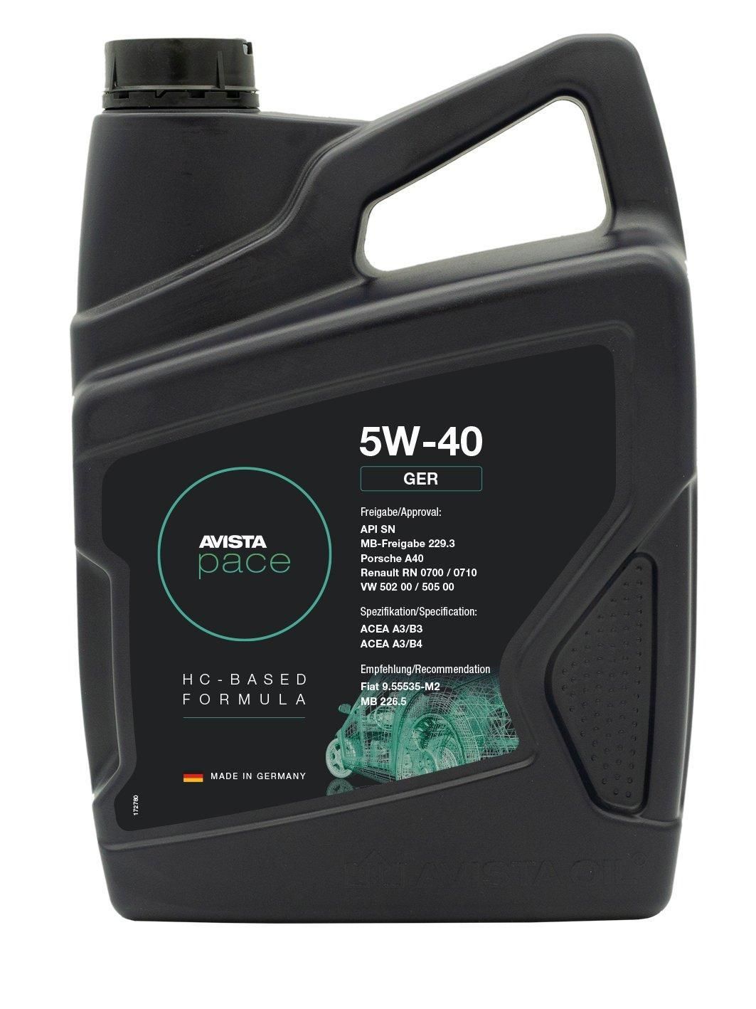 AVISTA Source 5W-40 Масло моторное, Синтетическое, 4 л