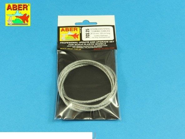 ABER ABR-TCS-25 Дополнения для Stainless Steel Towing Cables fi 2,5mm, 125 cm long универсальный набор