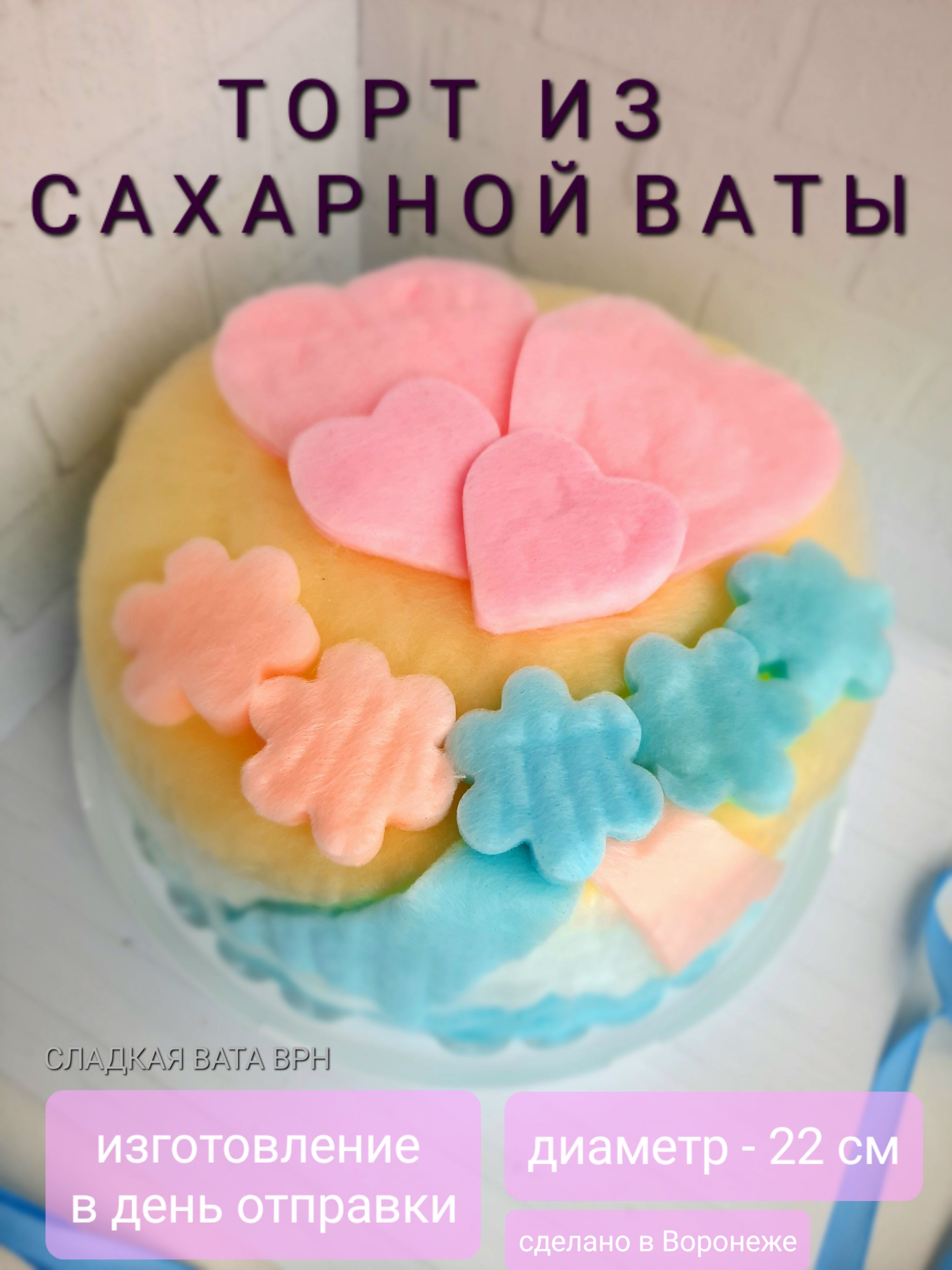 ТОРТ из сахарной ваты 