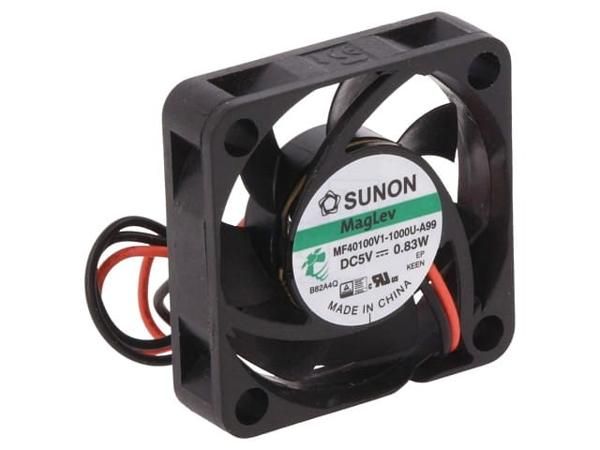 Вентилятор SUNON MF40100V1-A99-A, Вентилятор осевой, 5В DC, 40x40x10мм, подшипник Vapo, 13,52куб.м/ч, 27.3дБА