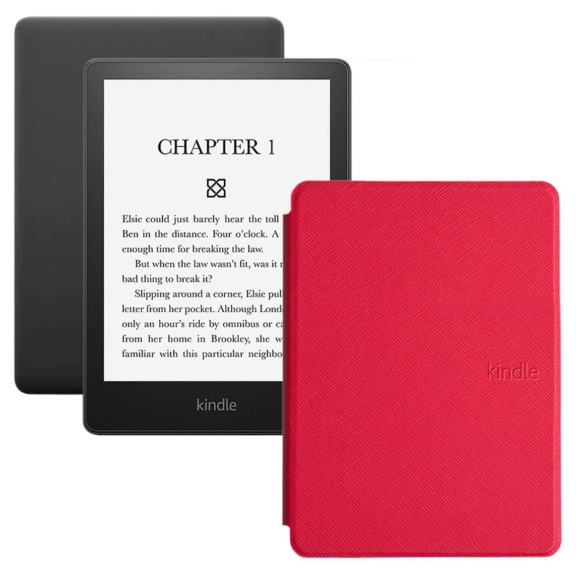 Amazon Kindle 6.8" Электронная книга PaperWhite 2021 16Gb SO + обложка, красный