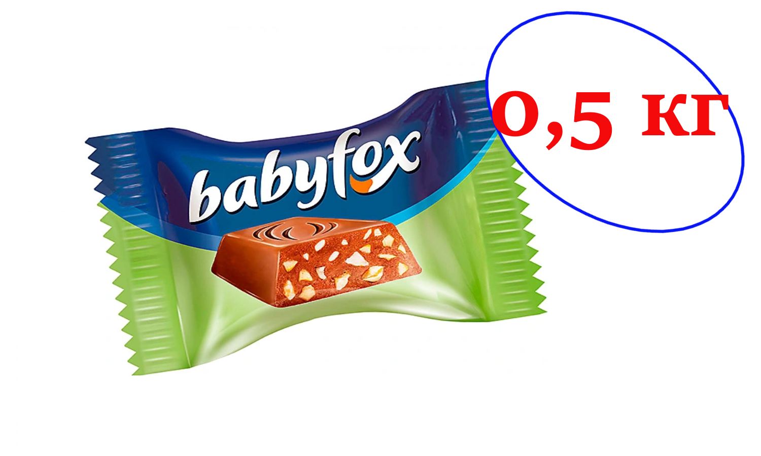 Babyfox конфеты шоколадные Mini с фундуком