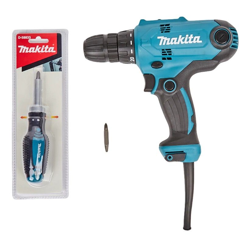 Безударная дрель Makita df0300. Сетевой шуруповерт Макита DF 0300. Дрель-шуруповерт сетевая Makita df0300, 320 Вт.