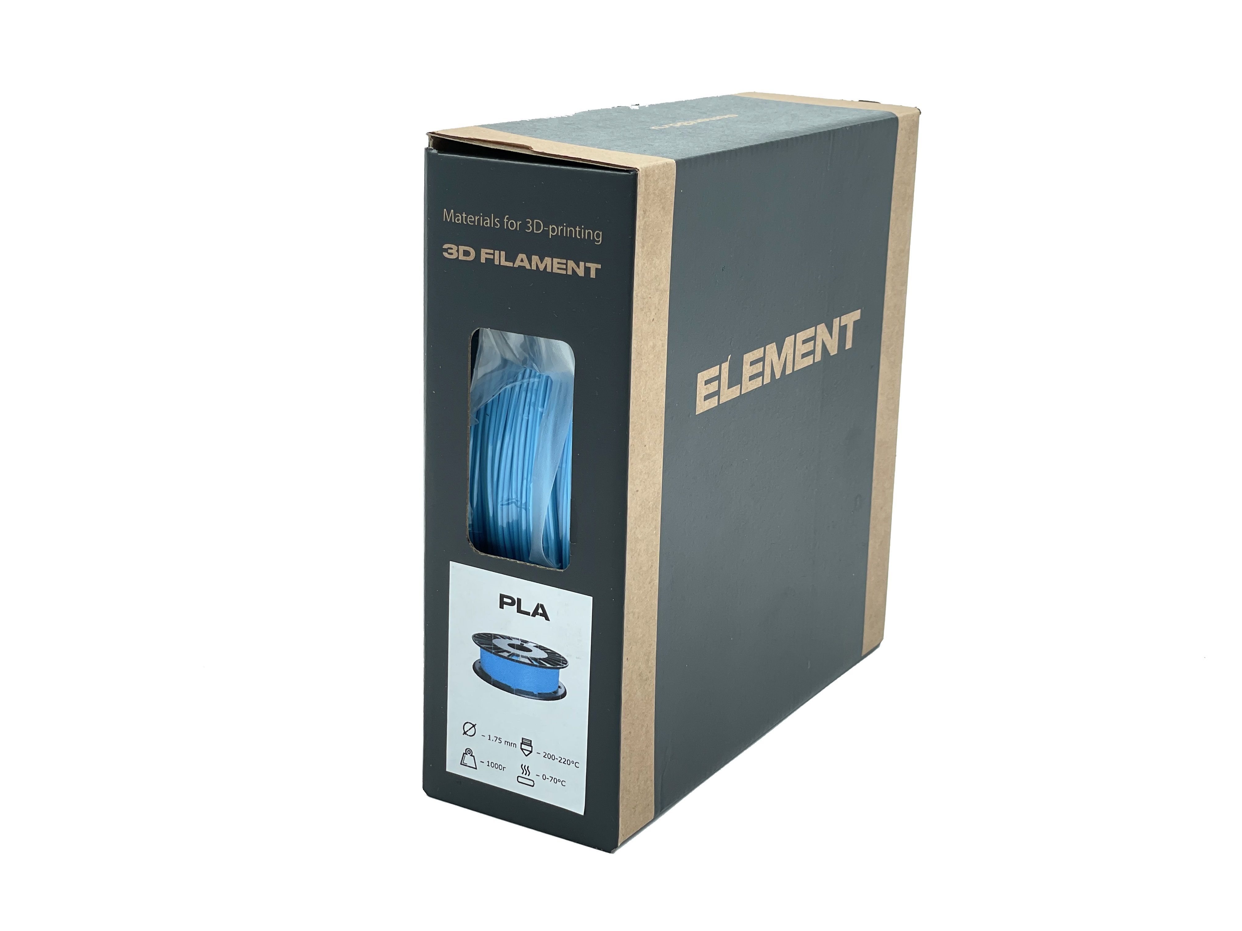 ПЛАпластикдля3дпечтатиPLAдля3DпринтераElement3D1.75мм,1кг,синий