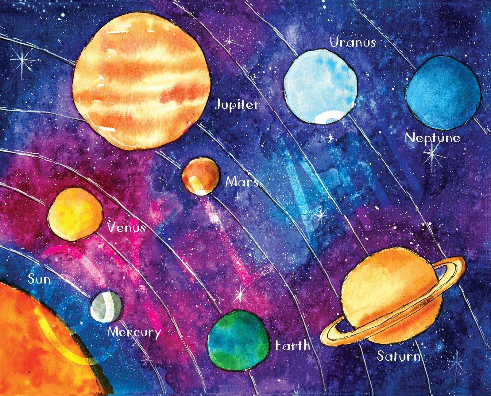 Нарисовать солнечную систему