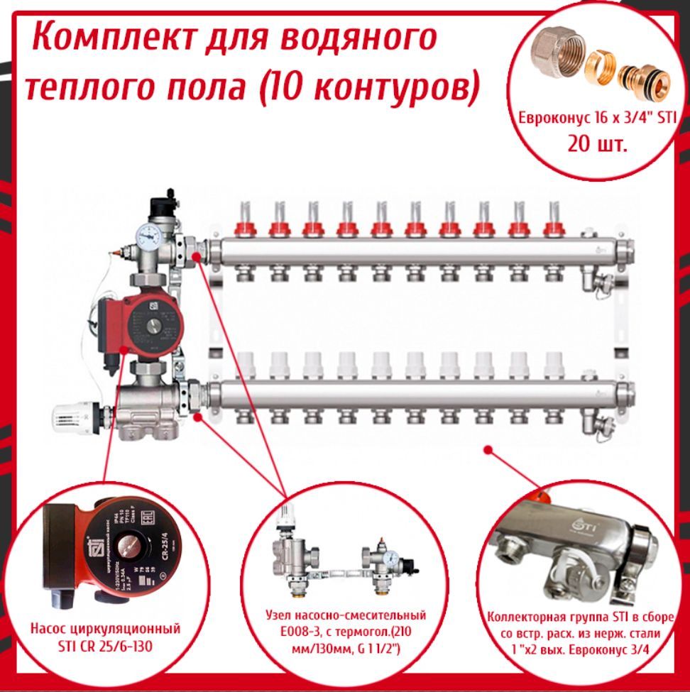 Sti коллектор для теплого пола