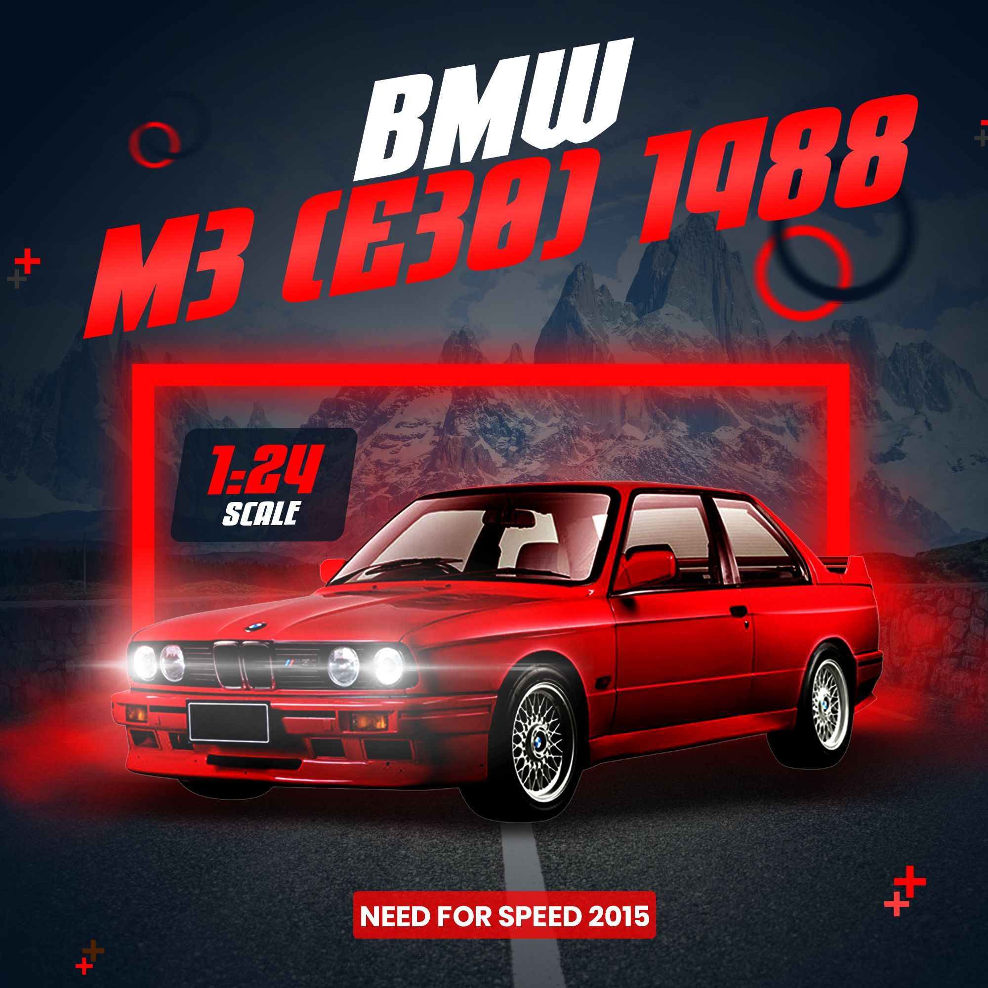 Металлическая модель машины BMW M3 (E30) 1988 / Масштабная модель  автомобиля 1/24 - купить с доставкой по выгодным ценам в интернет-магазине  OZON (918203601)