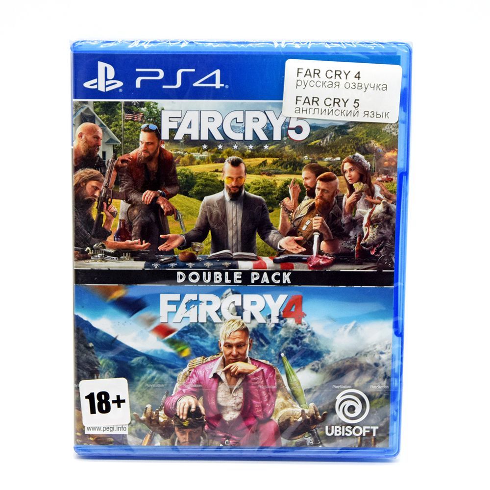 Игра Far Cry 4 (русская озвучка) + Far Cry 5 (на английском) Double Pack  (PS4/PS5) (PlayStation 4, Английская версия, Русская версия)