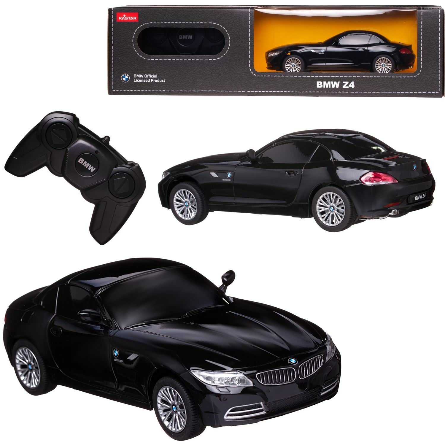 Машина р/у 1:24 BMW Z4 цвет черный, 2,4G, 18.0*8.5*5.5 см - купить с  доставкой по выгодным ценам в интернет-магазине OZON (742421331)