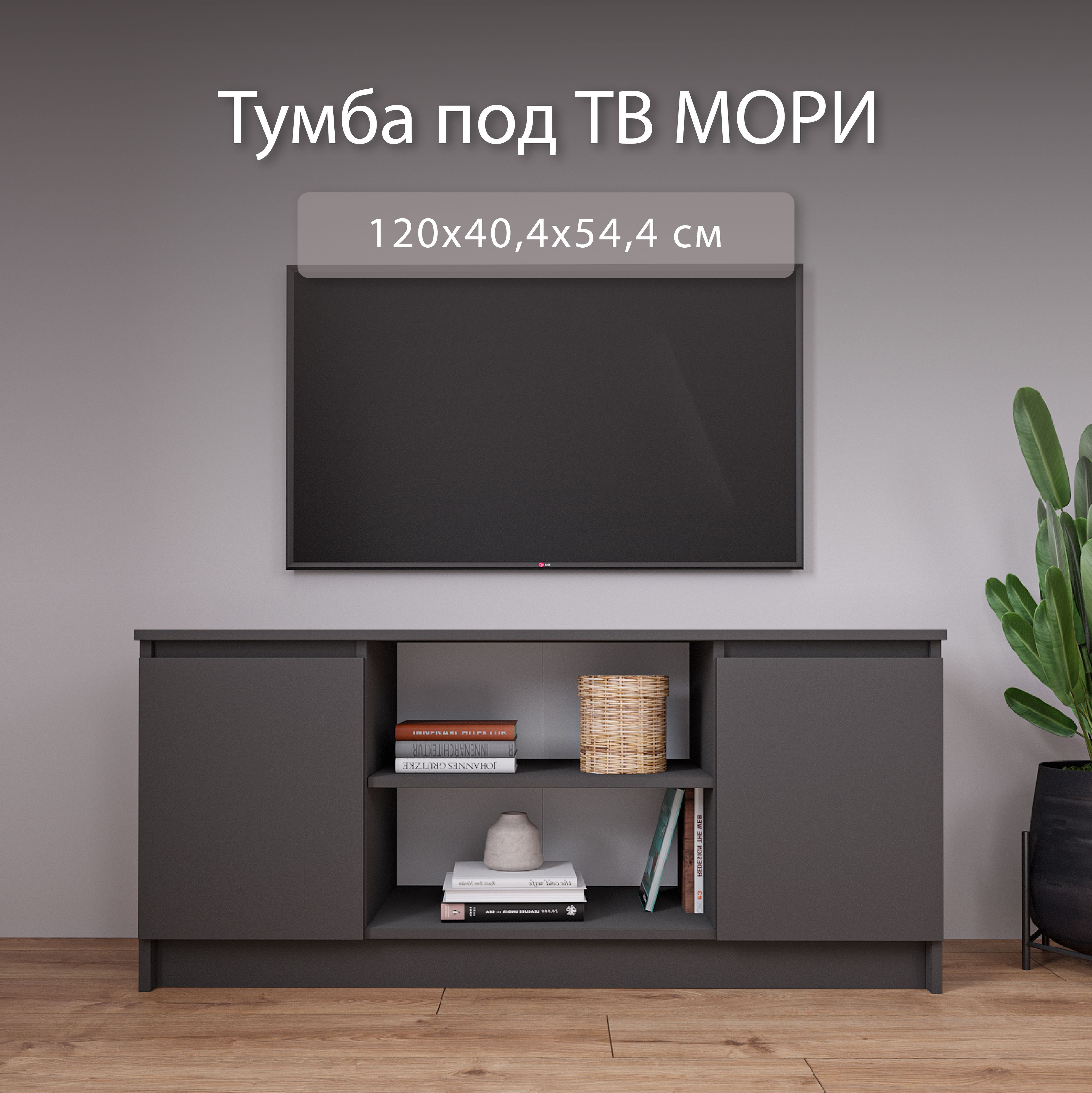 Тумба под телевизор 120.4х40.4х54.4 см - купить в интернет-магазине OZON с  доставкой (589384447)