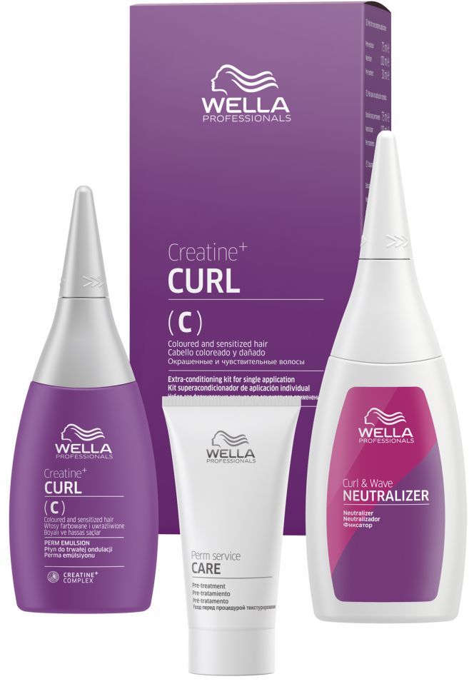 Wella Professionals Набор для химической завивки для окрашенных волос Creatine+ Curl C, 30/75/100 мл