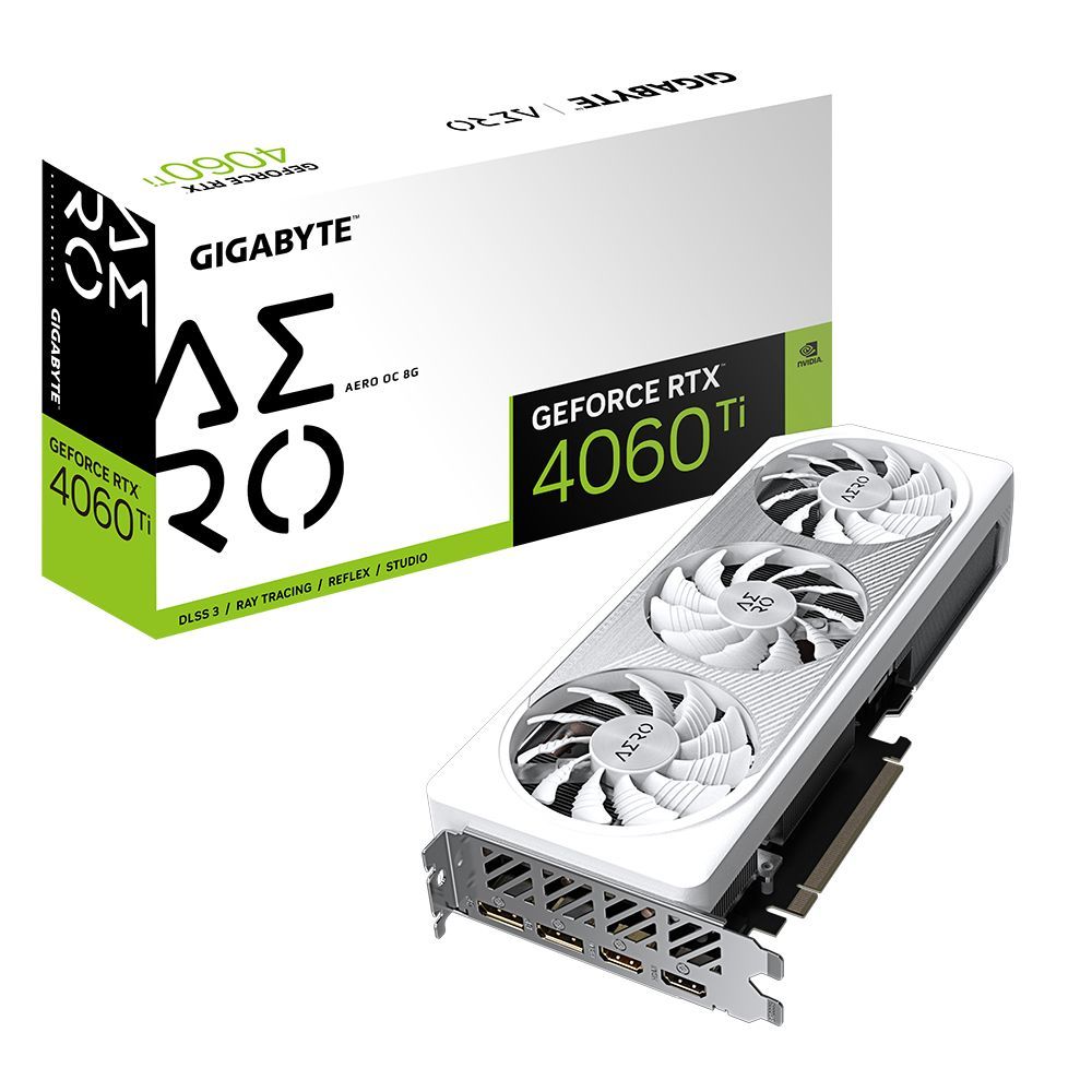 GigabyteВидеокартаGeForceRTX4060Ti8ГБ(GV-N406TAEROOC-8GD)