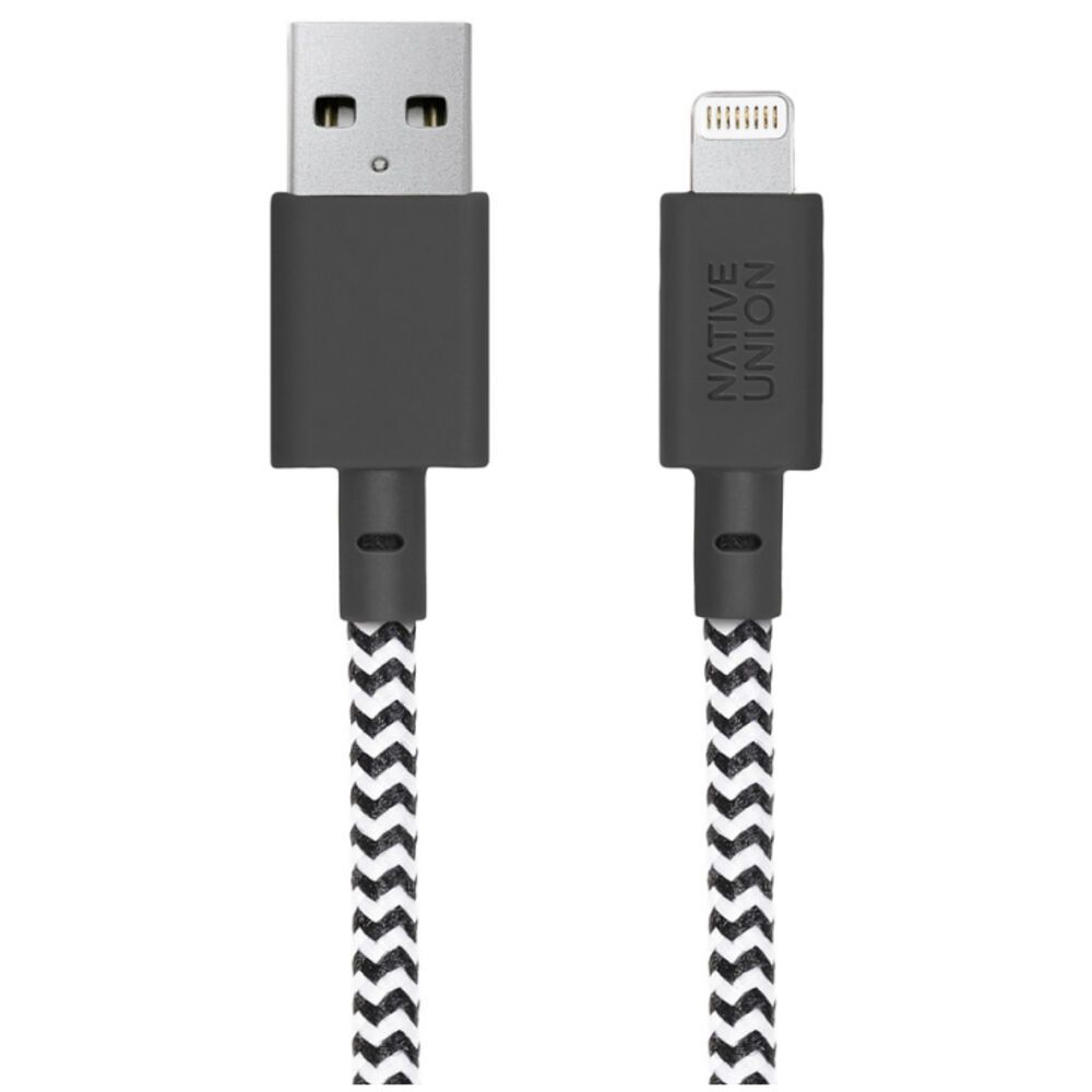 Native Union Belt Cable, кабель зарядный USB-C/Lightning, длина 1,2м., цвет: зелёный. Native Union зарядка для айфона. Zebra m60. 77197m Zebra.