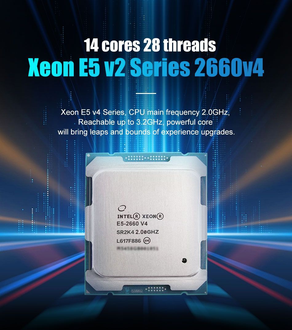 Intel Xeon e5-2658 v4 OEM. Envinda x99.