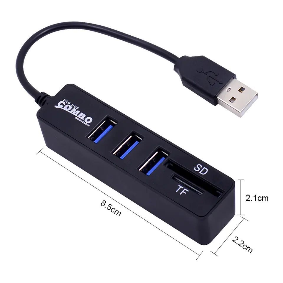 Хаб и картридер USB Hub & Card Reader адаптер