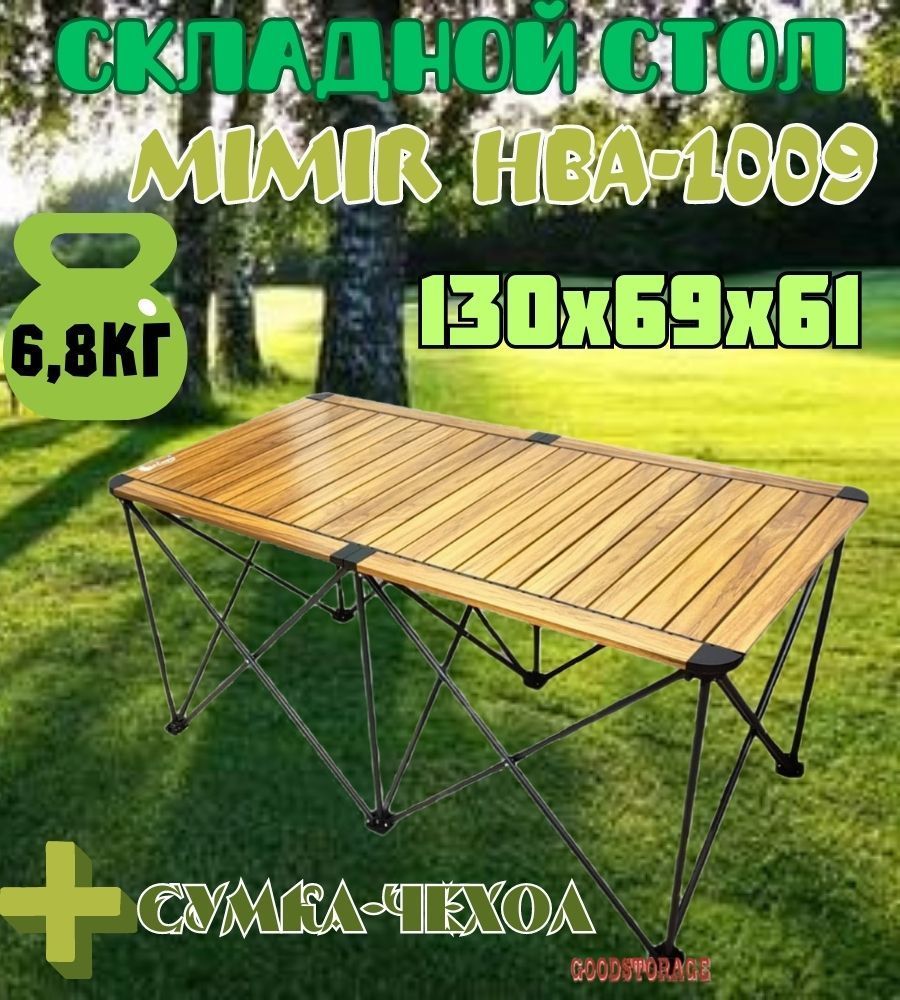 Раскладной туристический стол и 4 стула mimir 4b1