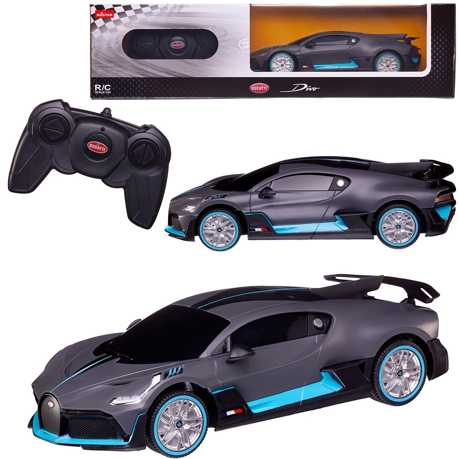 Машина р/у 1:24 Bugatti Divo, 2,4G, цвет серый., 19.3*9.2*5.2 - купить с  доставкой по выгодным ценам в интернет-магазине OZON (1075960521)