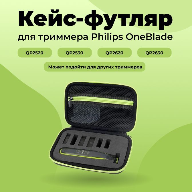 Сумка для хранения бритвы, чехол для бритвы, футляр для триммера, Philips OneBlade: QP2510 QP2520 QP2530 QP2620 QP2630