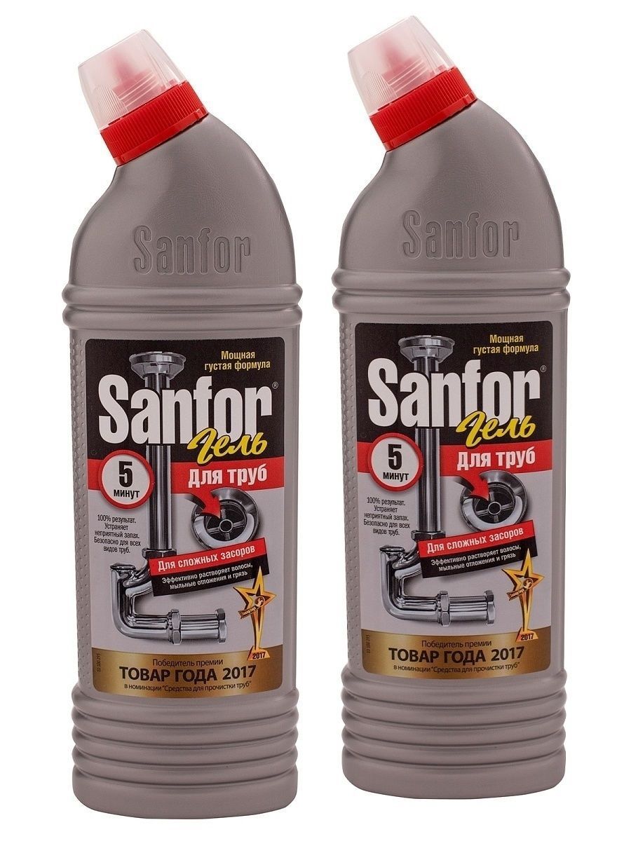 Санфор от засоров труб. Санфор от засоров труб. Санфор 750 мл для труб 1/15. Sanfor средство д/прочистки труб 750 мл 5 минут <1559> {15}. Sanfor turbo средство для очистки канализационных труб 750g.