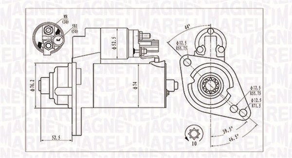 Стартер 12V 2.0KW 10,11T Audi A3, VW Golf;Passat;T5 1.4TDi-1.9TDi 02>