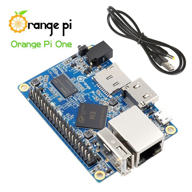 микрокомпьютер Orange Pi One 1 ГБ + кабель питания / одноплатный компьютер