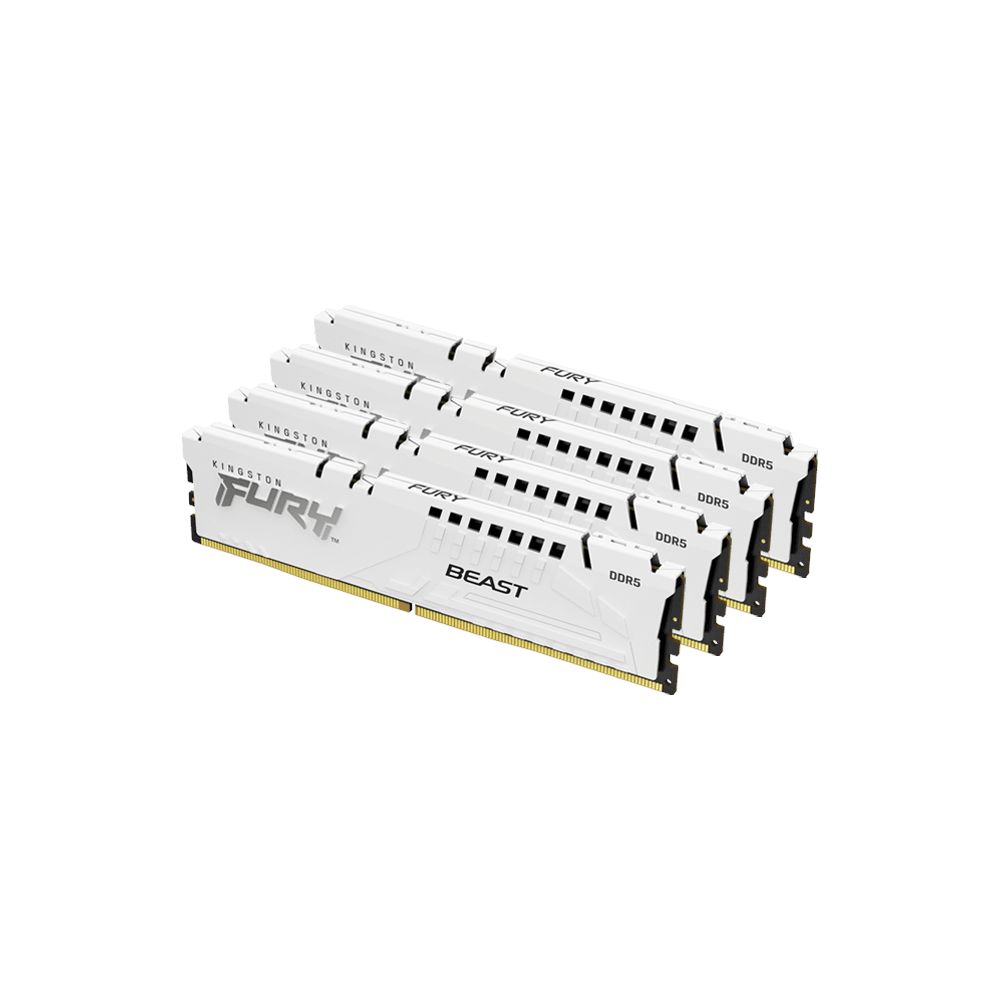 KingstonFuryОперативнаяпамятьBeastWhiteDDR55200МГц4x32ГБ(KF552C40BWK4-128)