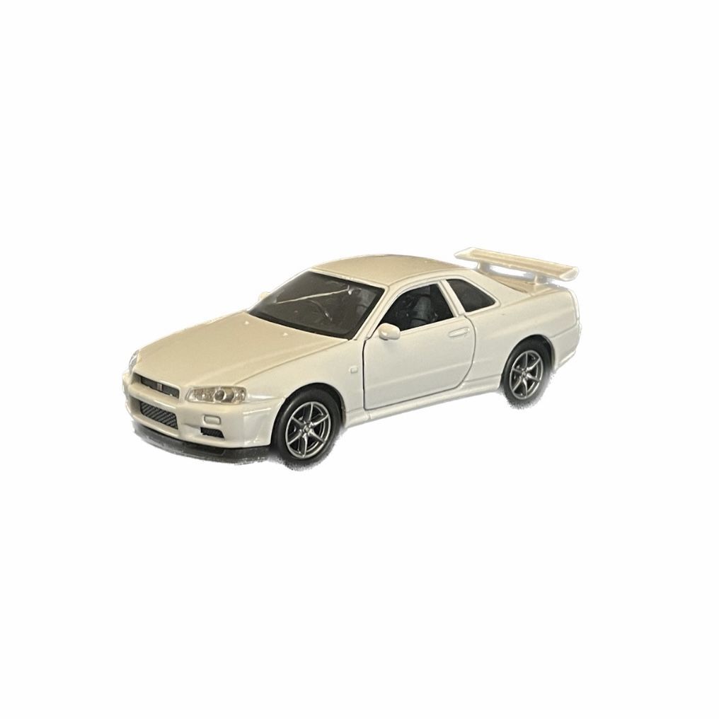 Машинка WELLY NISSAN SKYLINE GT-R R34 / модель машины 1:38 с пружинным  механизмом / Белый - купить с доставкой по выгодным ценам в  интернет-магазине OZON (1125390777)