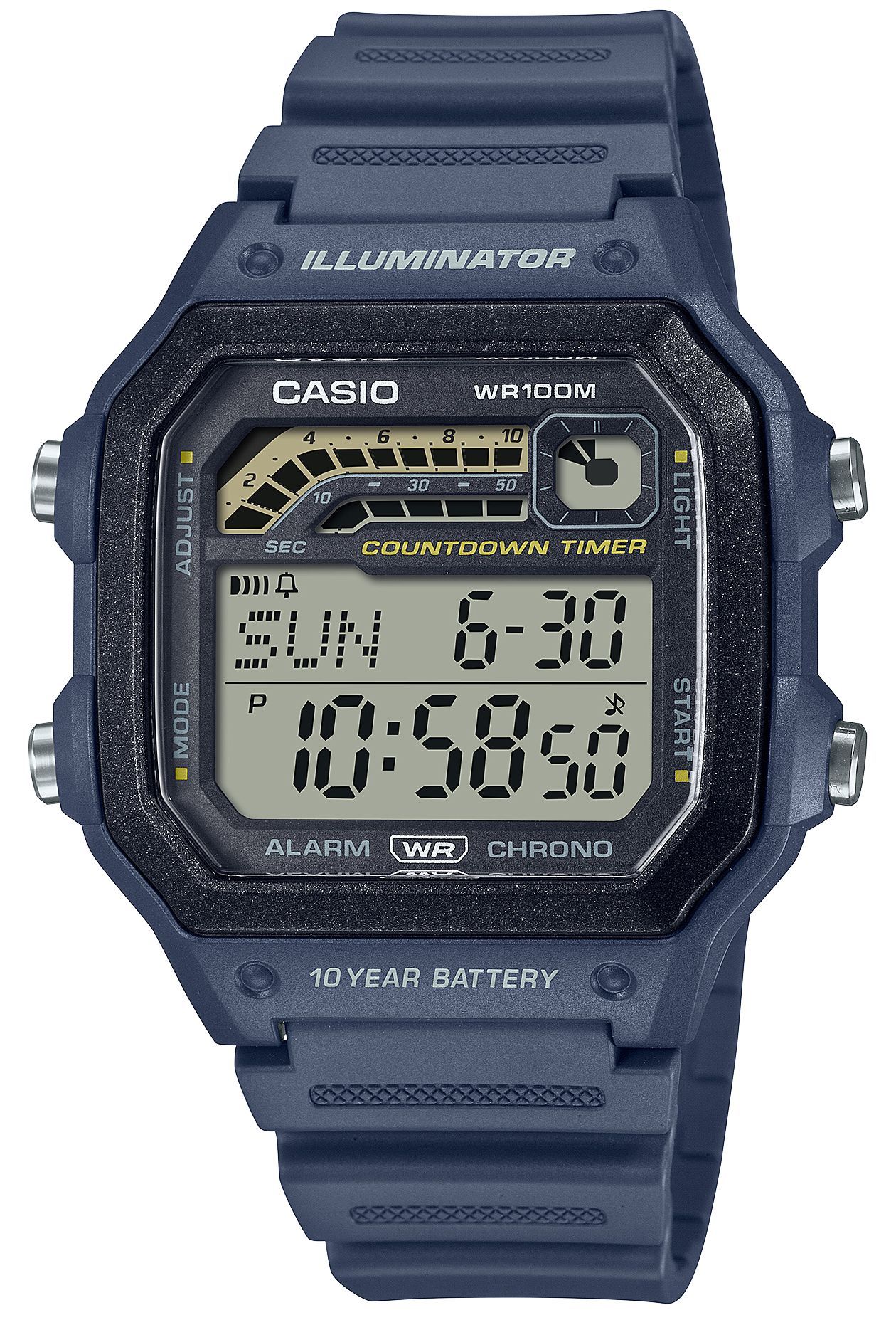 Часы наручные CASIO Collection WS-1600H-2A - купить с доставкой по выгодным  ценам в интернет-магазине OZON (1132302505)