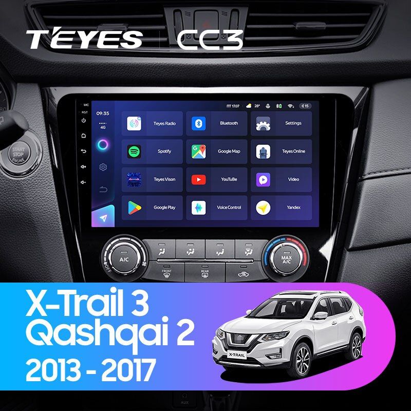 TEYESМагнитолаCC36Gb10.2"дляNissanX-TrailXTrail3T32Automaticairconditioning2013-2017ВарианткомплектацииF2B-Автосклиматконтролем128Gb