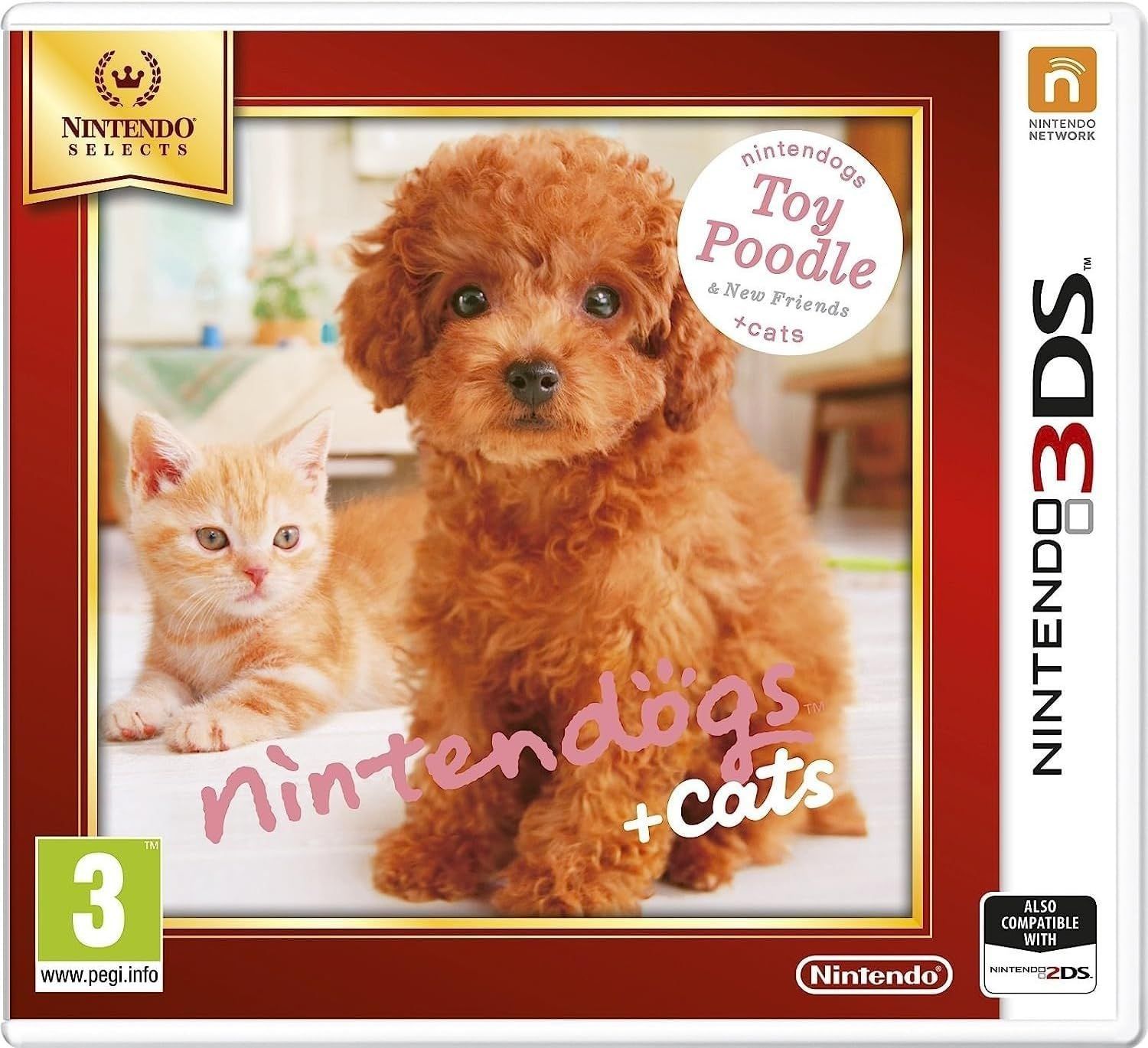 Игра Nintendogs + Cats: Карликовый пудель и новые друзья (Nintendo Selects) (Nintendo 3DS, Русская версия)