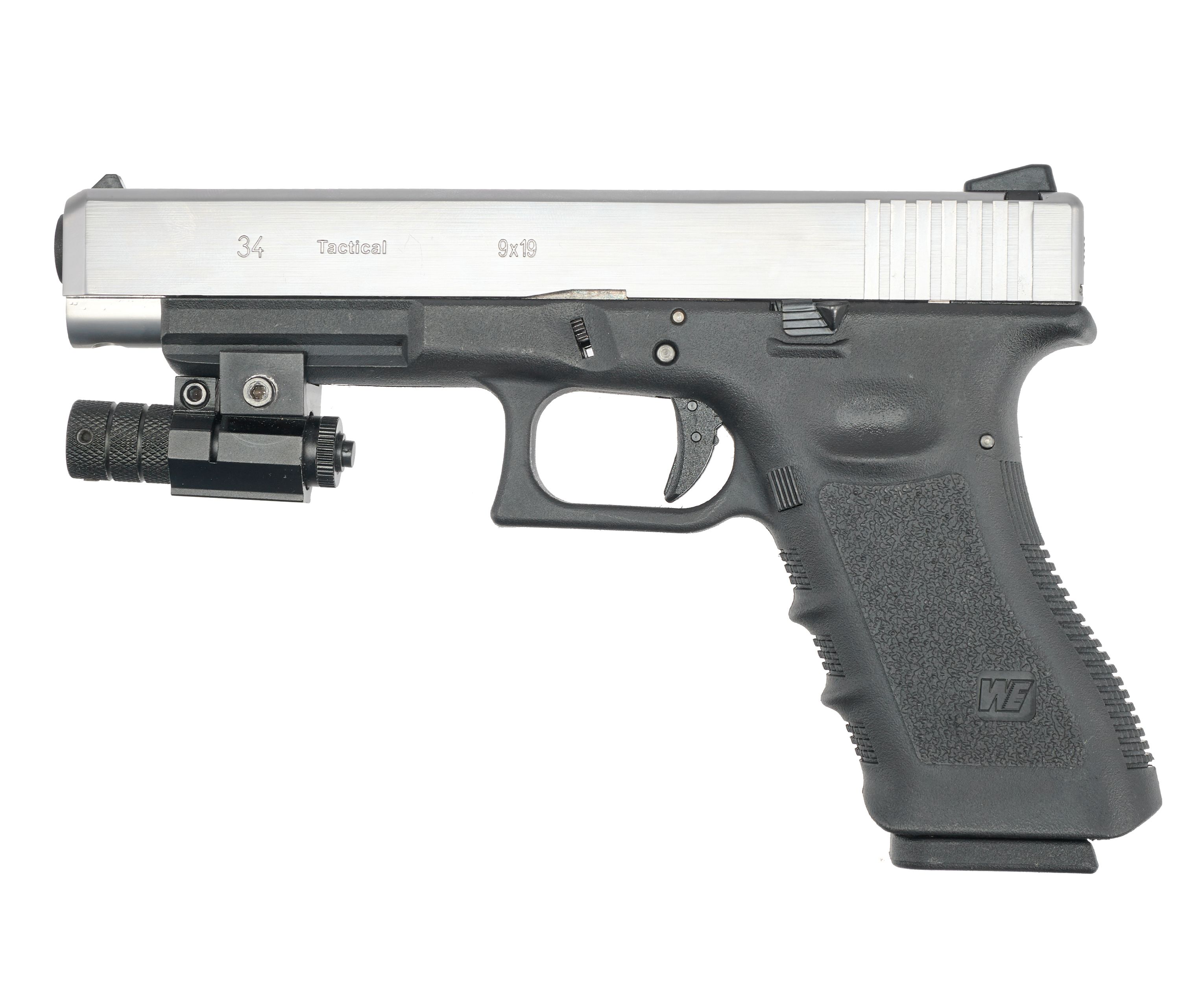 Страйкбольный пистолет WE WE-G008A-SV Gen 3 (6 мм, Glock 34)