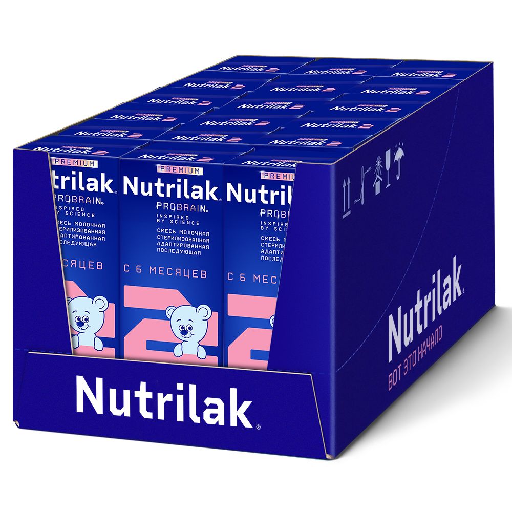 Молочная смесь готовая Nutrilak Premium 2, с 6 месяцев, 200 мл х 18 шт. -  купить с доставкой по выгодным ценам в интернет-магазине OZON (146550633)