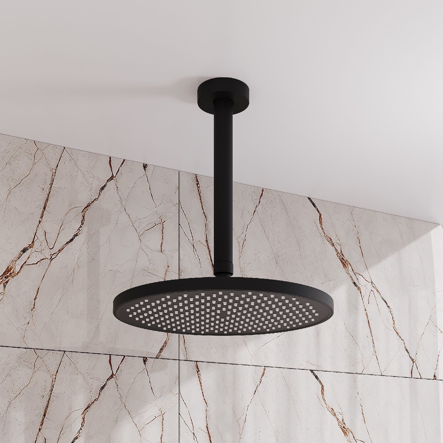 Фото товара на маркетплейсе ozon Кронштейн для верхнего душа в потолок, круглый, черный матовый, Optima Home, IDDIS, OPH20BRi61