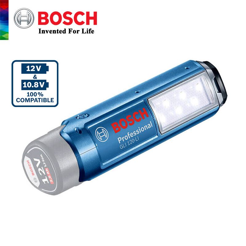 ПортативныйбеспроводнойфонарьBoschGLI120-Li12В,аккумуляторизарядноеустройствовкомплектневходят.