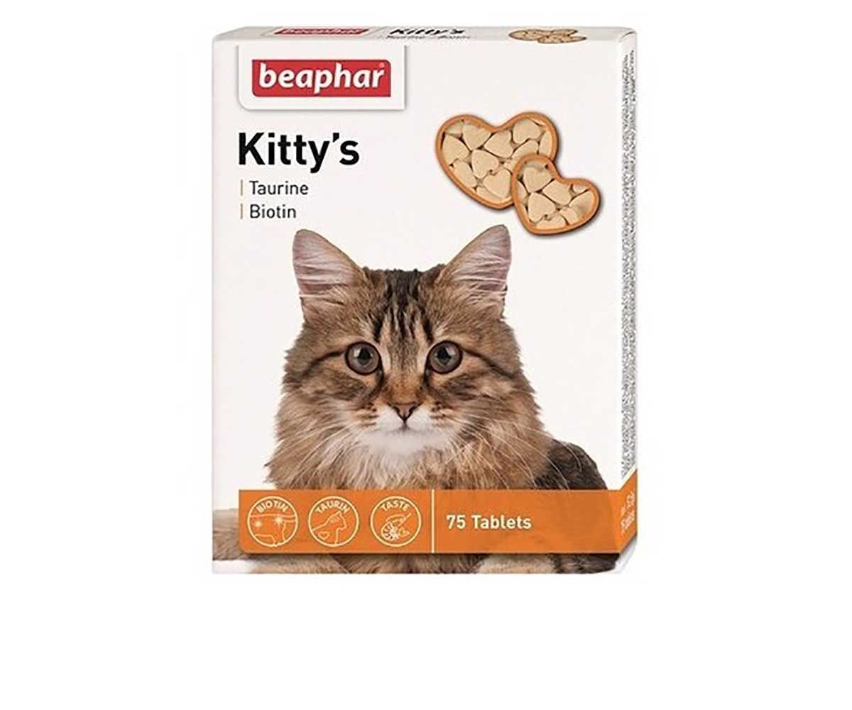 Витамины Для Кошек Beaphar (Беафар) Kittys + Taurine and Biotin, 75шт