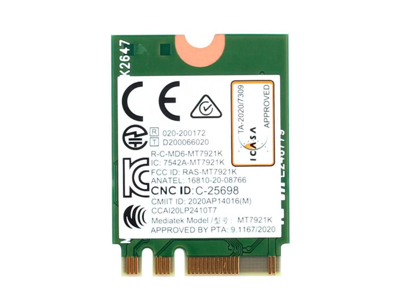 Mediatek wi fi mt7902 wireless lan card. Mediatek wi-fi 6e mt7922 (rz616) 160mhz wireless lan card.
