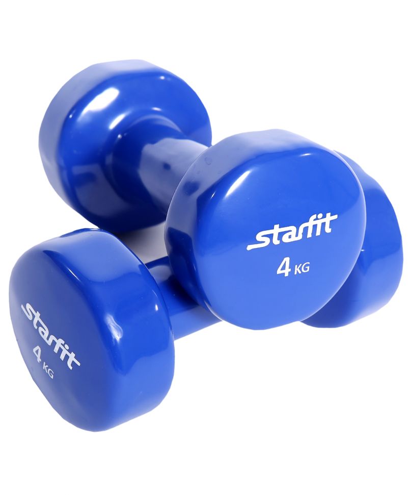 Гантели Starfit DB-101 4 кг. Гантель виниловая Starfit DB-101 4 кг, темно-синяя (1 шт.) 1/4. Гантель виниловая DB-101 4 кг, темно-синяя. Гантель цельнолитая Starfit DB-101 4 кг темно-синяя.