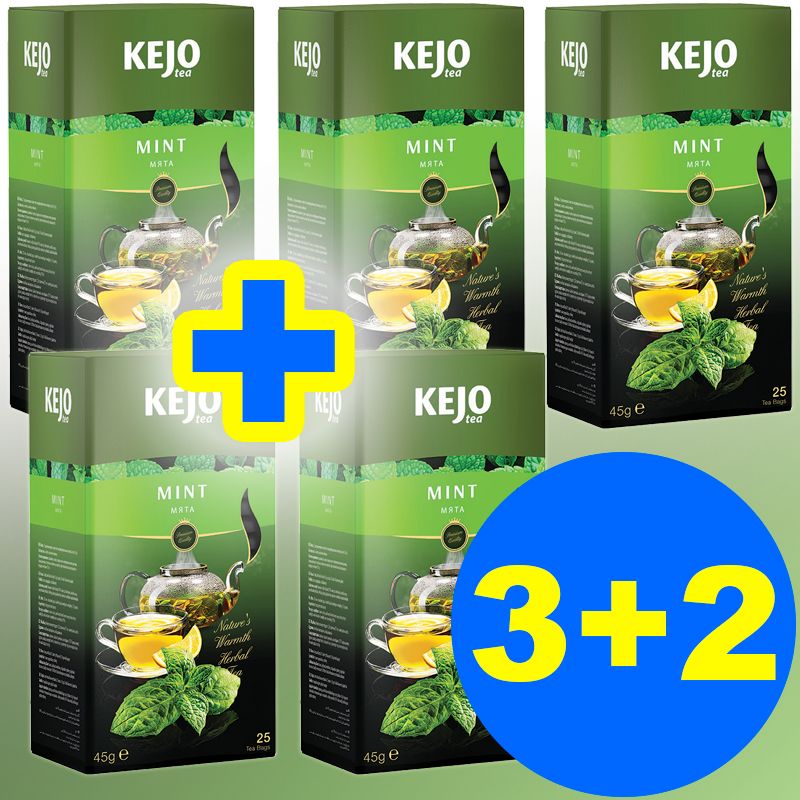 Чай в пакетиках MINT (МЯТА) 5 по 25 пак / KEJO (КЕЖО)