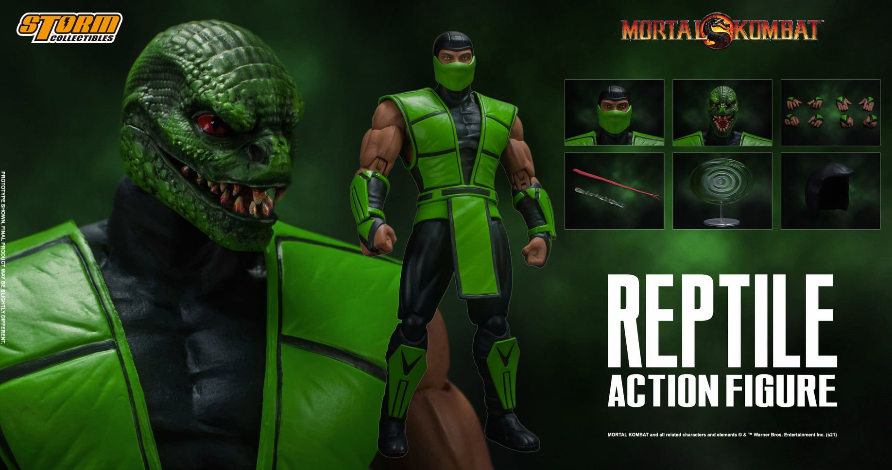 Фигурка Рептилия - Мортал Комбат. Reptile - Mortal Kombat 3. Storm  Collectibles - купить по выгодной цене в интернет-магазине OZON (1294075673)