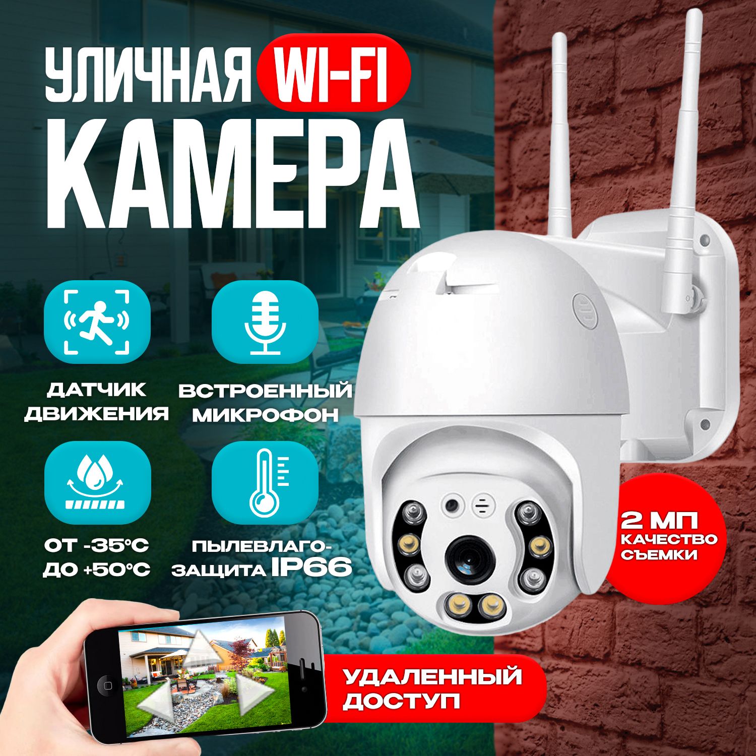 Камера видеонаблюдения TGRetail camera_wifi66 1920×1080 - купить по низким  ценам в интернет-магазине OZON (1295824288)