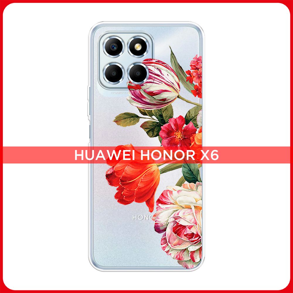 Силиконовый чехол на Huawei Honor X6/X6s / Хонор Х6/X6s Букет весны,  прозрачный - купить с доставкой по выгодным ценам в интернет-магазине OZON  (789936752)